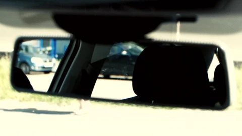 Stock Video Looking In A Car Mirror Animated Wallpaper - Free Live Wallpaper