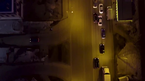 Stock Video Looking Down Over Evening Traffic Animated Wallpaper - Free Live Wallpaper