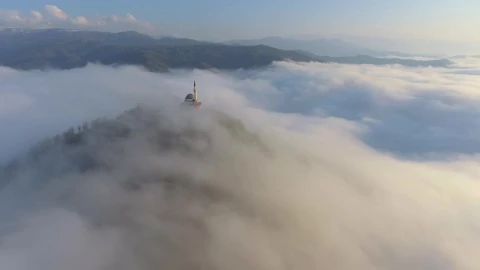 Stock Video Mosque On A Mountain In The Morning Mis Animated Wallpaper - Free Live Wallpaper