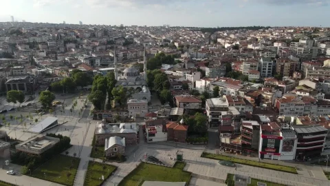 Stock Video Mosque In The Middle Of A City Aerial Sho Animated Wallpaper - Free Live Wallpaper
