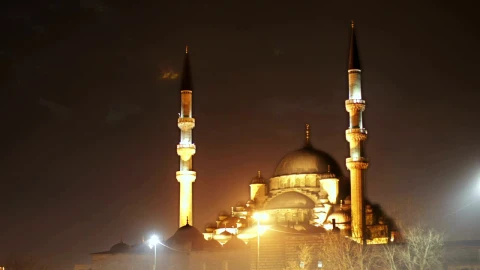 Stock Video Mosque During The Nigh Animated Wallpaper - Free Live Wallpaper