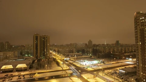 Stock Video Morning Traffic Through The Sno Animated Wallpaper - Free Live Wallpaper