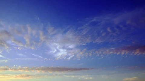 Stock Video Morning Clouds Against A Blue Sk Animated Wallpaper - Free Live Wallpaper
