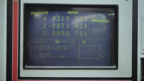 Stock Video Monitor Of An Industrial Lathe Cutte Animated Wallpaper - Free Live Wallpaper