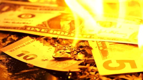 Stock Video Money On Fire Covered In As Animated Wallpaper - Free Live Wallpaper
