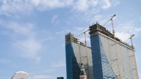 Stock Video Modern Skyscrapers Under Construction Time Laps Animated Wallpaper - Free Live Wallpaper