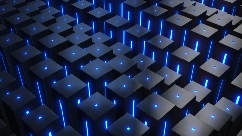 Stock Video Mobile And Illuminated Rectangular Prisms Platfor Animated Wallpaper - Free Live Wallpaper