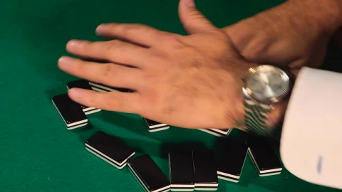 Stock Video Mixing Dominoes On A Gaming Tabl Animated Wallpaper - Free Live Wallpaper