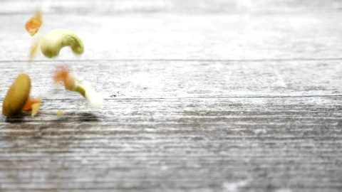 Stock Video Mixed Nuts Falling Onto A Tabl Animated Wallpaper - Free Live Wallpaper