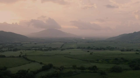 Stock Video Misty Sunrise Over Green Field Animated Wallpaper - Free Live Wallpaper
