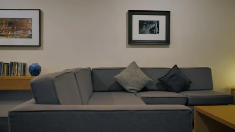 Stock Video Minimalist Room With Gray Sof Animated Wallpaper - Free Live Wallpaper