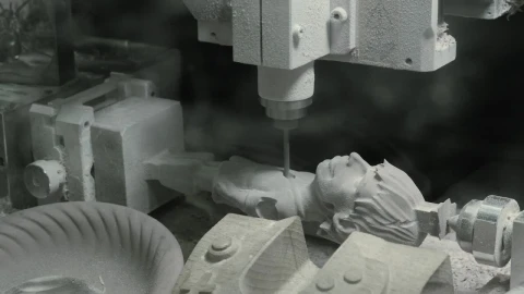 Stock Video Milling Machine Creating A Statu Animated Wallpaper - Free Live Wallpaper