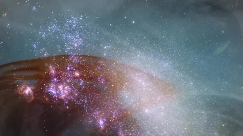 Stock Video Milky Way With Liquid Abstract Video Superimpose Animated Wallpaper - Free Live Wallpaper
