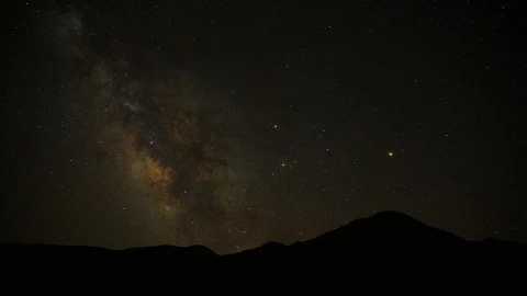 Stock Video Milky Way Moving And Mountains Silhouett Animated Wallpaper - Free Live Wallpaper