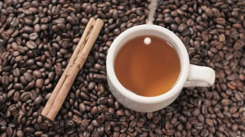 Stock Video Milk Being Poured Into A Coffee Cu Animated Wallpaper - Free Live Wallpaper