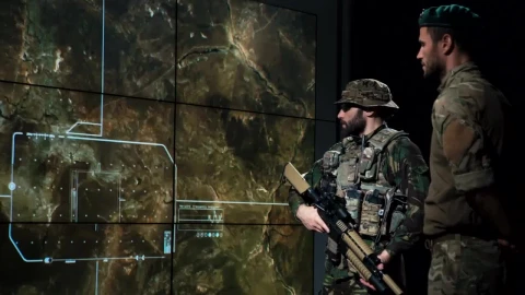 Stock Video Military Men Watching Rocket Launch In The Scree Animated Wallpaper - Free Live Wallpaper