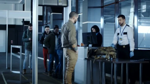 Stock Video Military Men Security At The Airpor Animated Wallpaper - Free Live Wallpaper
