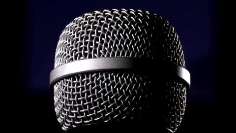 Stock Video Microphone Rotating On A Black Backgroun Animated Wallpaper - Free Live Wallpaper