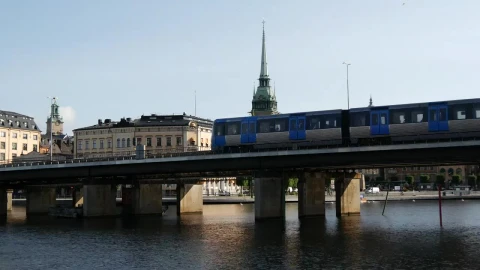Stock Video Metros Crossing The Bridge During The Da Animated Wallpaper - Free Live Wallpaper