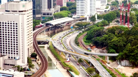 Stock Video Metro Station And Highway Traffic In Kuala Lumpu Animated Wallpaper - Free Live Wallpaper