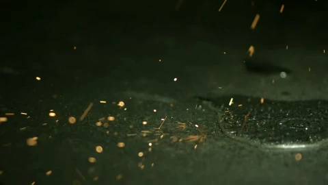 Stock Video Metallic Sparks In Slow Motio Animated Wallpaper - Free Live Wallpaper