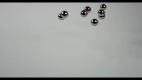 Stock Video Metal Pellets Fall On White Surfac Animated Wallpaper - Free Live Wallpaper