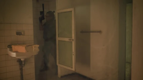 Stock Video Mercenary In An Abandoned Buildin Animated Wallpaper - Free Live Wallpaper