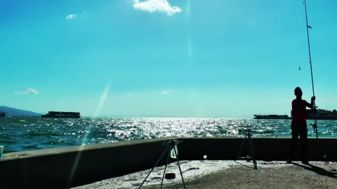 Stock Video Men Practicing Their Hobby Fishin Animated Wallpaper - Free Live Wallpaper