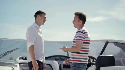 Stock Video Men Handshake Over Deal On Deck Of Yach Animated Wallpaper - Free Live Wallpaper
