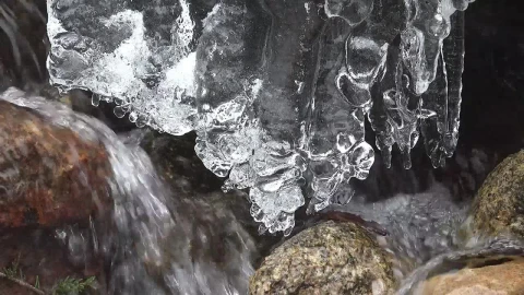 Stock Video Melting Ice And Water Strea Animated Wallpaper - Free Live Wallpaper