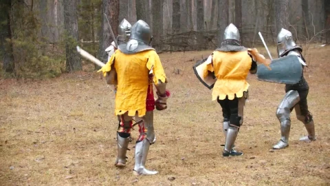 Stock Video Medieval Warriors Fighting In A Fores Animated Wallpaper - Free Live Wallpaper