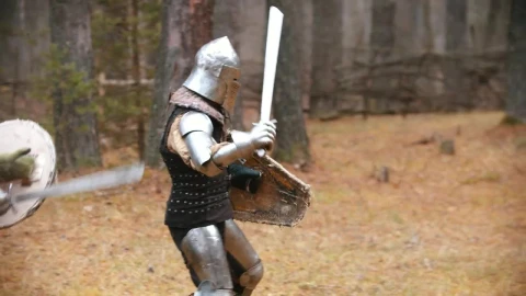 Stock Video Medieval Knights Battling In The Wood Animated Wallpaper - Free Live Wallpaper