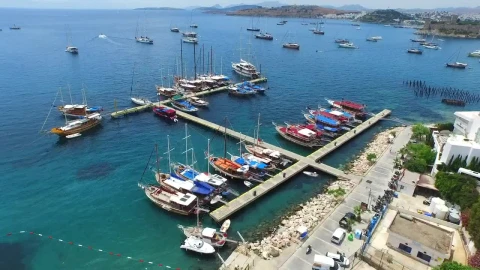 Stock Video Marina At The Seashor Animated Wallpaper - Free Live Wallpaper