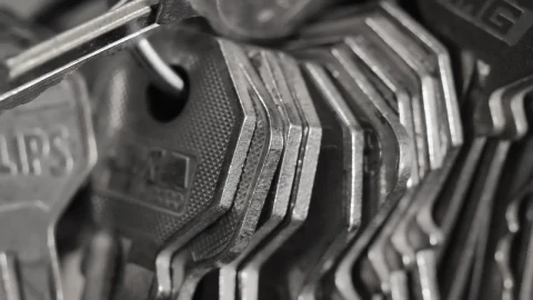 Stock Video Many Metal Keys On Ring Animated Wallpaper - Free Live Wallpaper