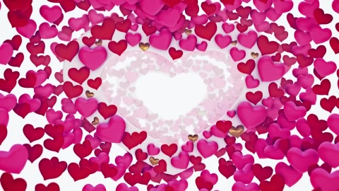 Stock Video Many Hearts Form A Tunnel In Animated Wallpaper - Free Live Wallpaper