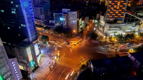 Stock Video Many Cars Speeding Through An Intersectio Animated Wallpaper - Free Live Wallpaper
