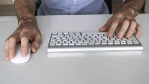 Stock Video Mans Hands Typing On A Keyboar Animated Wallpaper - Free Live Wallpaper