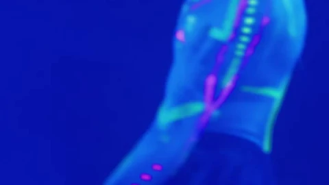 Stock Video Man With Neon Mask Dancing With Party Ligh Animated Wallpaper - Free Live Wallpaper