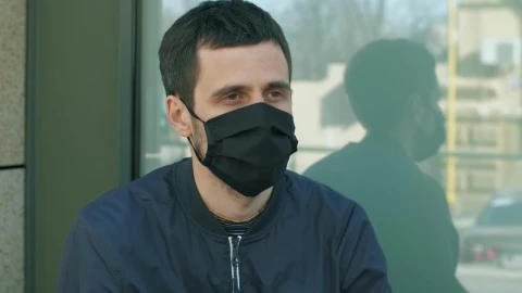 Stock Video Man With Fever In The Street Wearing Mas Animated Wallpaper - Free Live Wallpaper