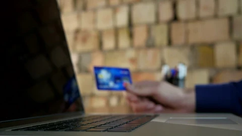 Stock Video Man With Credit Card Ordering Onlin Animated Wallpaper - Free Live Wallpaper
