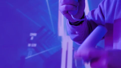 Stock Video Man With Controllers In A Gamer Environmen Animated Wallpaper - Free Live Wallpaper