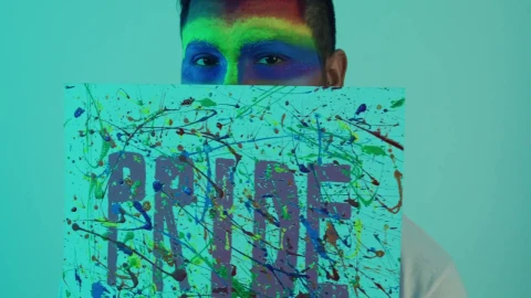 Stock Video Man With A Colorful Lgbt Pride Sig Animated Wallpaper - Free Live Wallpaper