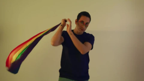Stock Video Man Waving Lgbt Pride Fla Animated Wallpaper - Free Live Wallpaper