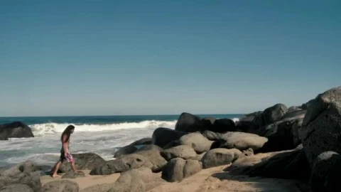 Stock Video Man Walking On Large Boulders Sma Animated Wallpaper - Free Live Wallpaper