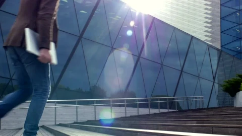 Stock Video Man Walking Into Office Buildin Animated Wallpaper - Free Live Wallpaper