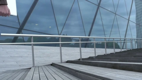 Stock Video Man Walking In The Building Stair Animated Wallpaper - Free Live Wallpaper