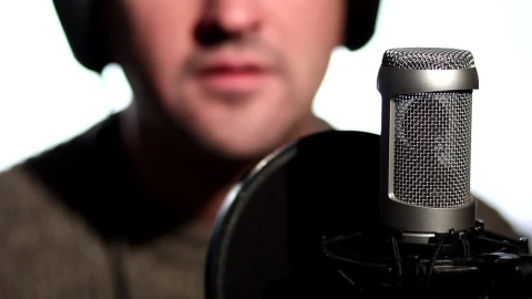 Stock Video Man Using A Microphon Animated Wallpaper - Free Live Wallpaper
