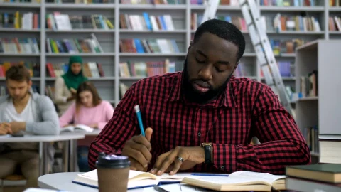 Stock Video Man Tired During Stud Animated Wallpaper - Free Live Wallpaper