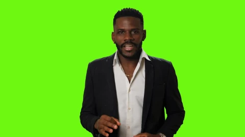 Stock Video Man Talking Head On On A Chroma Backgroun Animated Wallpaper - Free Live Wallpaper