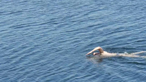 Stock Video Man Swimming In The Lak Animated Wallpaper - Free Live Wallpaper